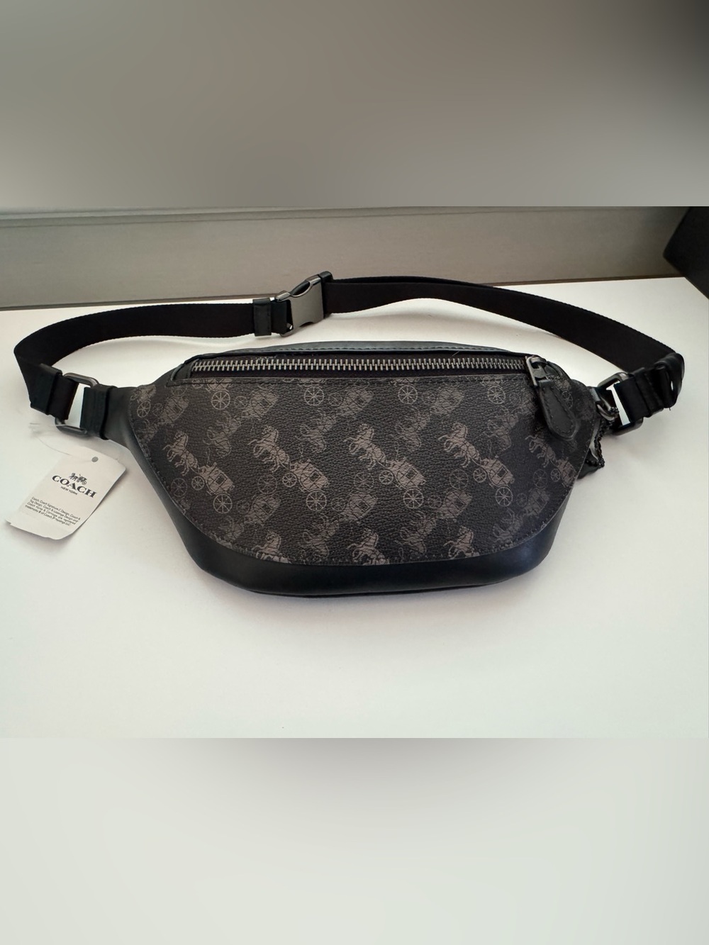 Coach Warren Mini Belt Bag with Horse and Carriage Print NWT - Picture 2 of 4
